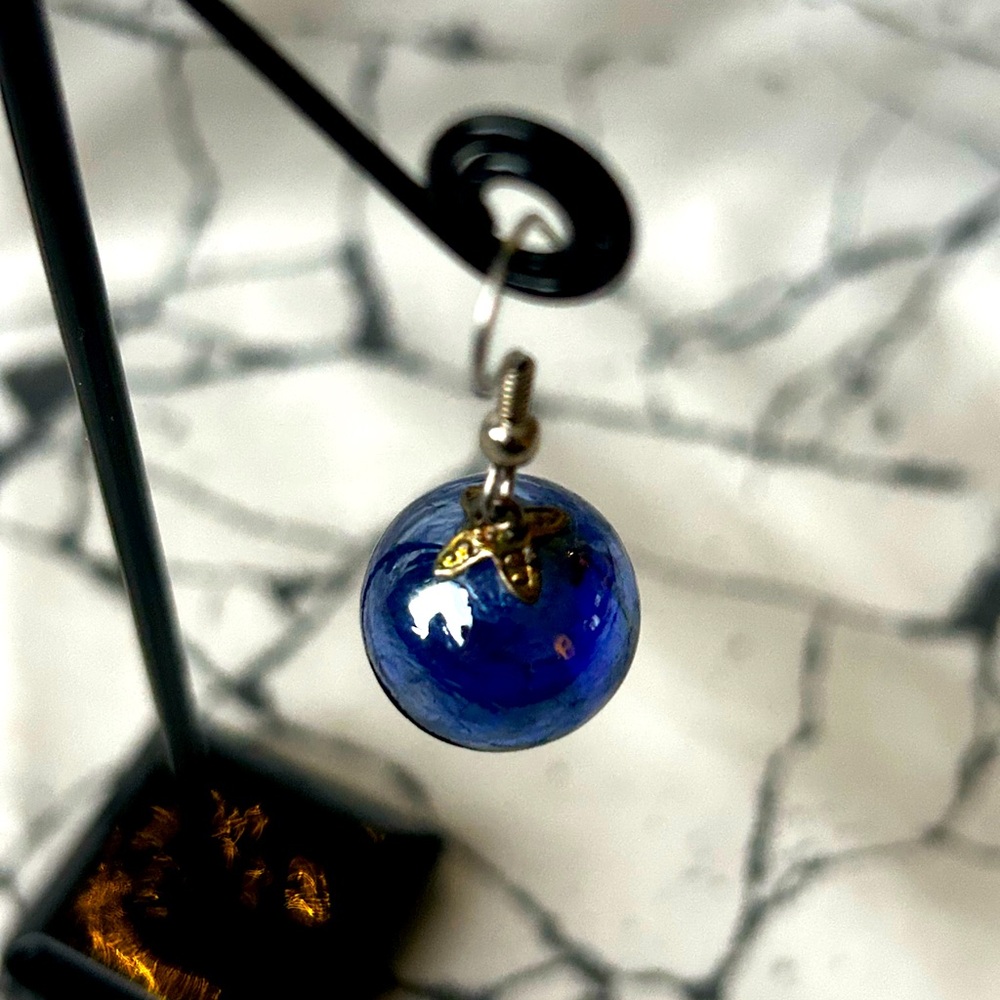 Blue Bauble Earrings